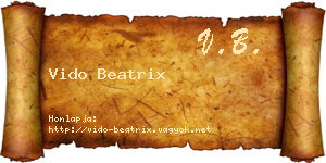 Vido Beatrix névjegykártya